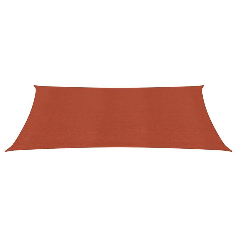 Foto van The living store schaduwdoek hdpe - 2x4.5m - terracotta - 90% uv-bescherming