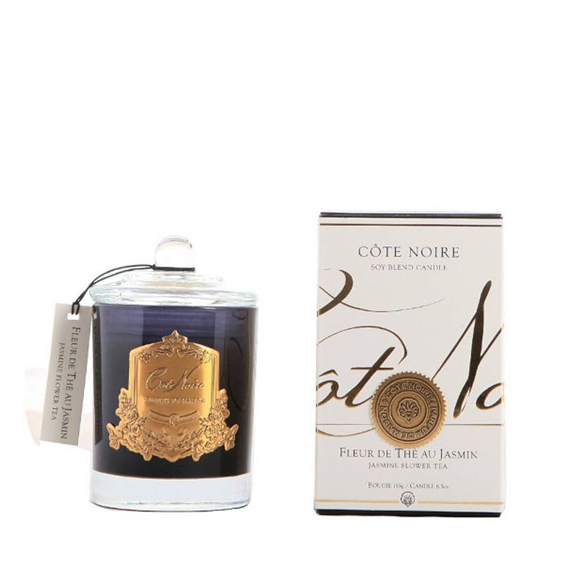 Foto van Geurkaars jasmine flower tea 185gr goud - cote noire