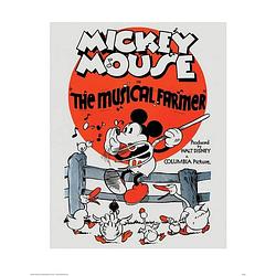 Foto van Pyramid mickey mouse the musical farmer kunstdruk 40x50cm