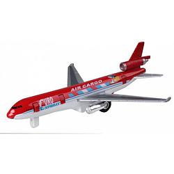 Foto van Goki metalen vliegtuig 19 cm rood