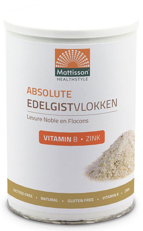 Foto van Mattisson healthstyle edelgistvlokken vitamine b12 + zink