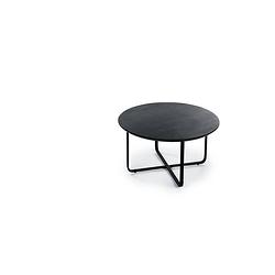 Foto van Furntastik aljezur salontafel rond, 75 cm, zwart