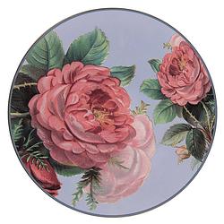 Foto van Clayre & eef onderbord ø 33 cm blauw roze melamine bloemen blauw