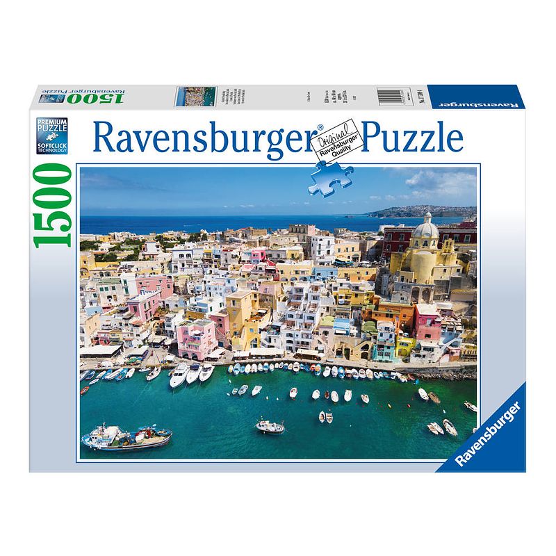 Foto van Ravensburger puzzel italiaanse landschappen ista su procida - 1500 stukjes