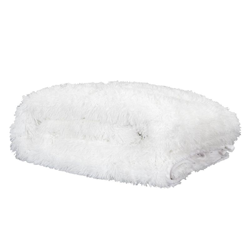 Foto van Nordix verzwaringsdeken - 7kg - bedsprei - wit - faux fur