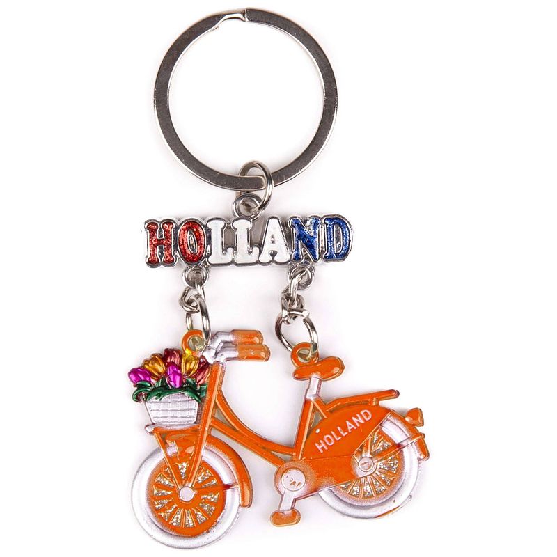 Foto van Matix sleutelhanger holland fiets staal oranje/zilver