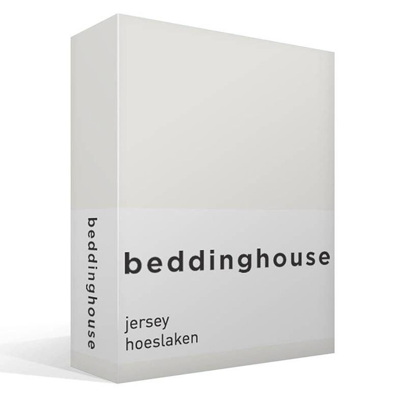 Foto van Beddinghouse jersey hoeslaken - 100% gebreide jersey katoen - 2-persoons (140x200/220 cm) - off white