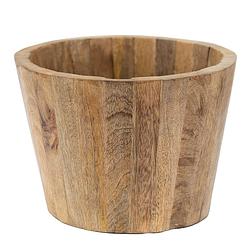 Foto van Clayre & eef bloempot ø 18*13 cm bruin hout bloempot binnen plantenpot plant pot bruin bloempot binnen plantenpot