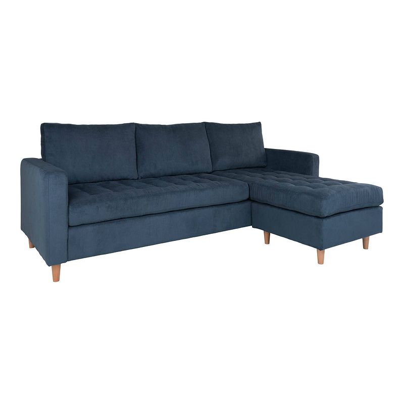 Foto van Firenze chaise longue bank fluweel, blauw.