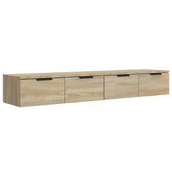 Foto van Vidaxl wandkasten 2 st 68x30x20 cm bewerkt hout sonoma eikenkleurig