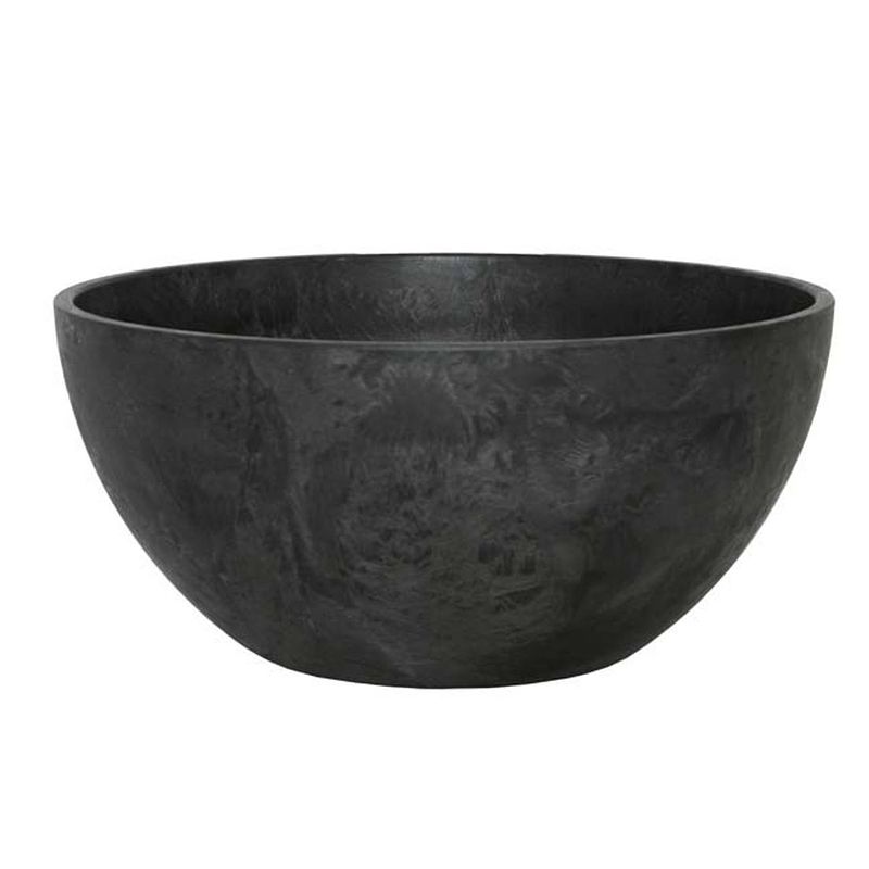 Foto van Artstone - bloempot bowl fiona zwart 31 x 15 cm