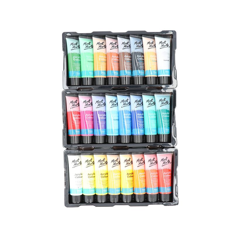 Foto van Mont marte® signature 24-delige acrylverf tubes a 75 ml