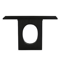 Foto van Giga meubel sidetable zwart - mangohout - 120cm - sidetable jolijn