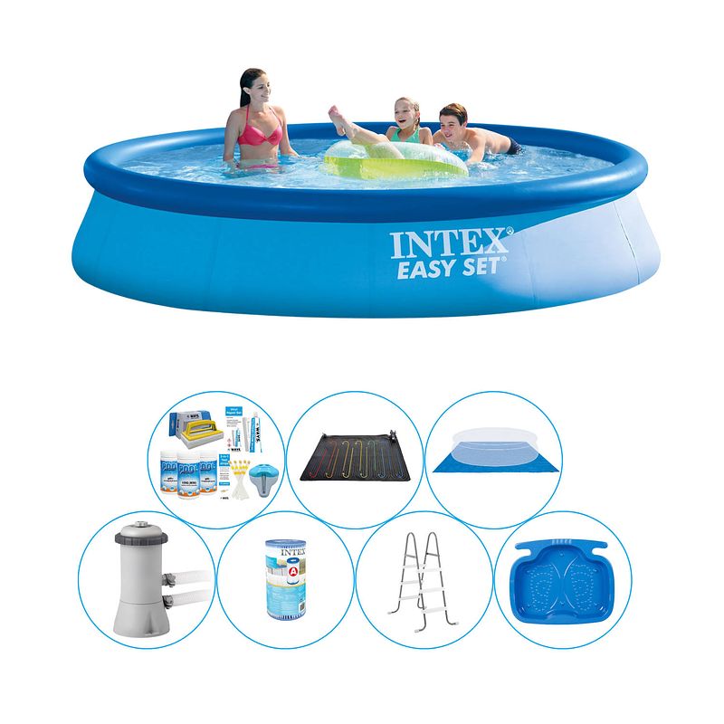 Foto van Zwembad bundel - 8-delig - intex easy set rond 396x84 cm