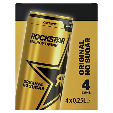 Foto van Rockstar original energy drink blik 4 x 250ml bij jumbo