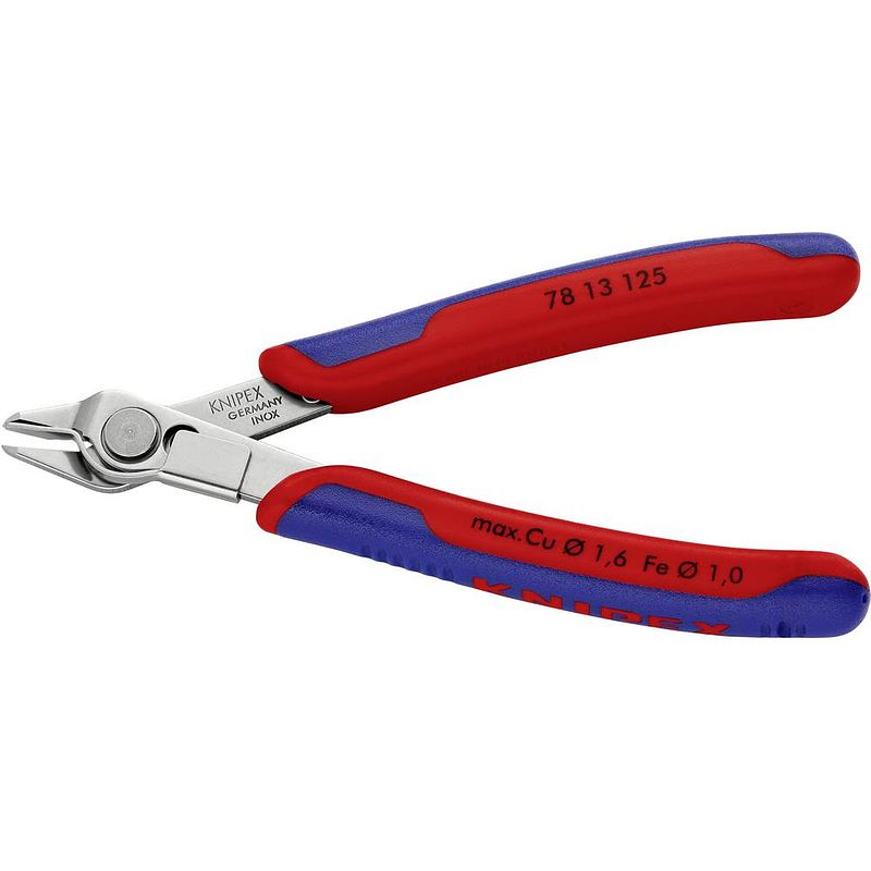 Foto van Knipex super-knips 78 13 125 elektronica en fijnmechanica printtang zonder facet 125 mm