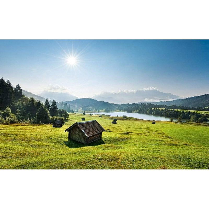 Foto van Komar bergwiese vor karwendel vlies fotobehang 450x280cm 9-banen