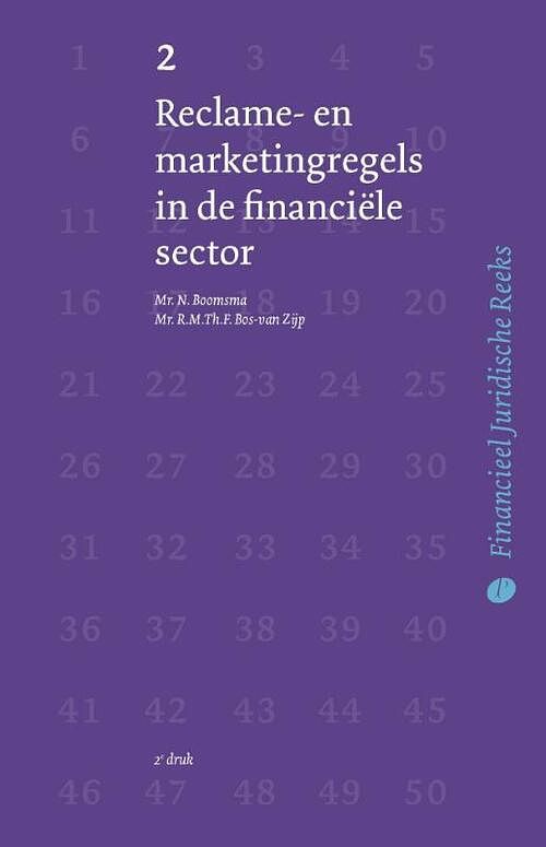Foto van Reclame- en marketingregels in de financiële sector - n. boomsma, r.m.th.f. bos-van zijp - paperback (9789462513129)