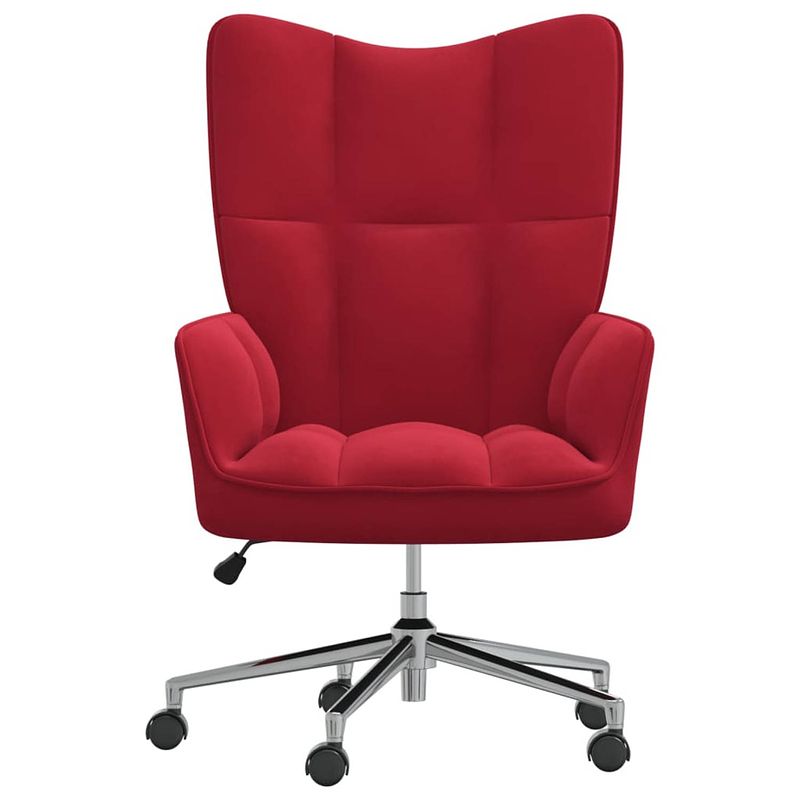 Foto van The living store relaxstoel ergonomic - bureaustoel - wijnrood - 61.5 x 69 x (94.5 - 102) cm - verstelbaar