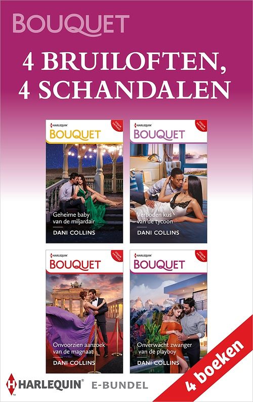 Foto van 4 bruiloften, 4 schandalen - dani collins - ebook