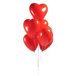 Foto van Globos ballonnen hart ballonnen rood 30cm, 6st.