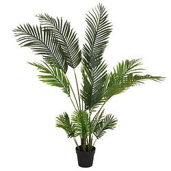 Foto van Groene palm areca/goudpalm kunstplanten 150 cm in pot - kamerplant kunstplanten/nepplanten