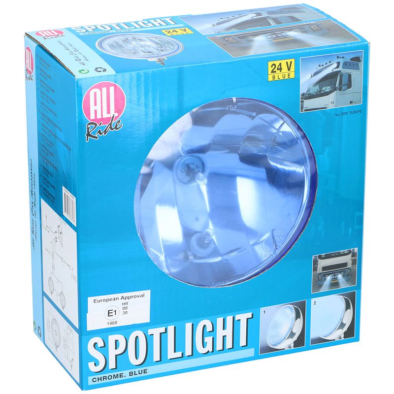 Foto van All ride koplamp 24 volt - off road lamp - vrachtwagen - blauw licht