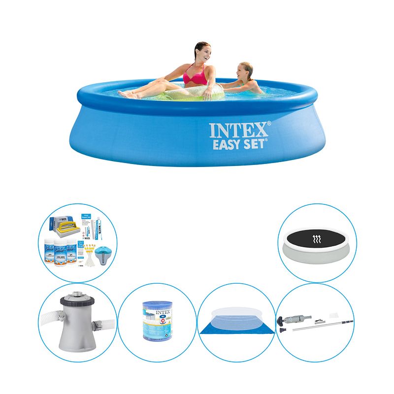 Foto van Deluxe zwembad pakket - intex easy set rond 244x61 cm