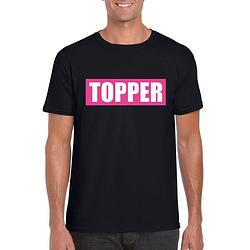 Foto van T-shirt topper zwart heren 2xl - feestshirts