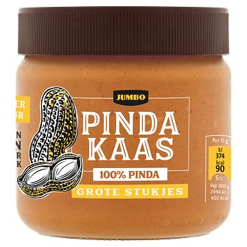 Foto van Jumbo pindakaas grote stukjes notenpasta 100% pinda 350g