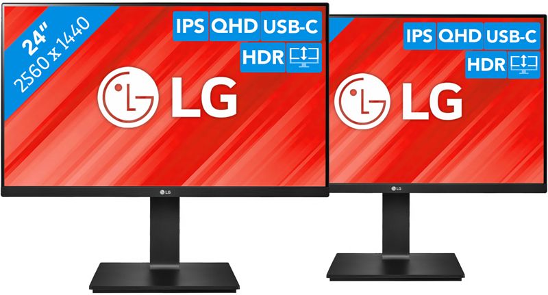 Foto van 2x lg 24qp750