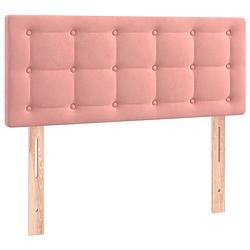 Foto van The living store hoofdbord fluweel - 90 x 5 x 78/88 cm - roze