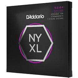 Foto van D'saddario nyxl09564sb 095-64 super light plus nickel wound snaren voor 7-snarige strandberg gitaar