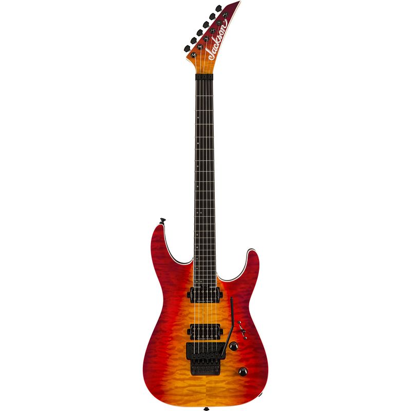 Foto van Jackson pro plus series dinky dka q eb firestorm elektrische gitaar met gigbag