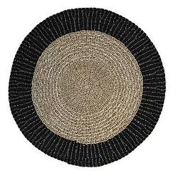 Foto van Hsm collection vloerkleed seff - naturel/zwart - 150x150 cm - leen bakker