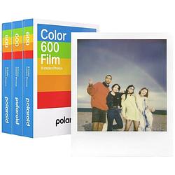 Foto van Polaroid 600 color film triple pack 3x8 point-and-shoot filmcamera wit, gekleurd