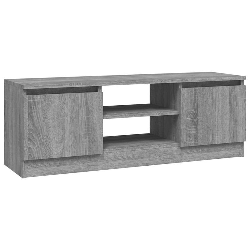 Foto van The living store tv-kast classic - 102 x 30 x 36 cm - grijs sonoma eiken