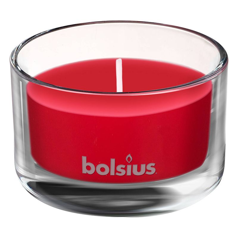 Foto van Bolsius geurkaars true scents pomegranate 8,2 cm wax rood