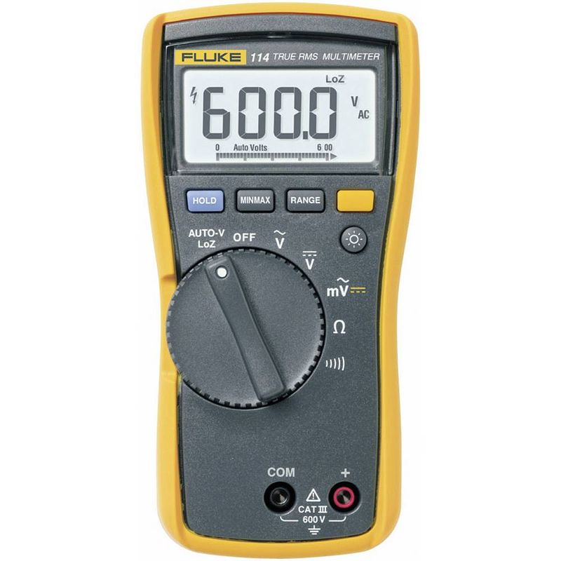 Foto van Fluke 114 multimeter digitaal cat iii 600 v weergave (counts): 6000