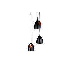 Foto van Elda verlichting hanglamp ø40cm staal zwart, koper.