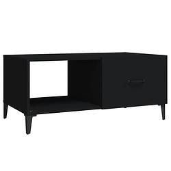 Foto van The living store salontafel - zwart - 90 x 50 x 40 cm - hoge kwaliteit - stevig materiaal