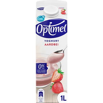 Foto van Optimel magere yoghurt aardbei 0% vet 1 x 1l bij jumbo