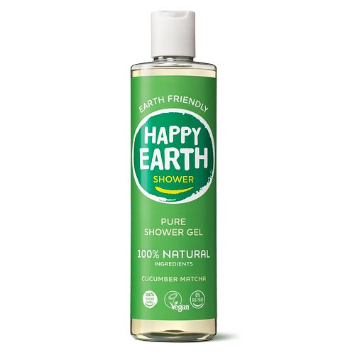 Foto van Happy earth 100% natuulijke shower gel cucumber matcha