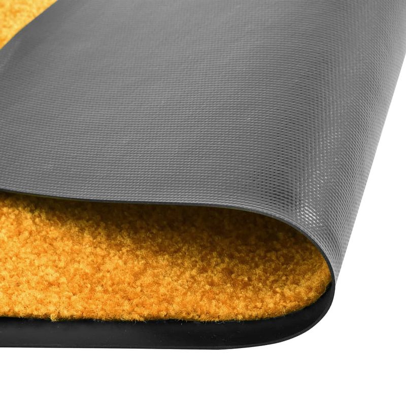 Foto van The living store deurmat s binnen/buitenmat - 150x90 cm - 100% polyamide - anti-slip pvc - oranje