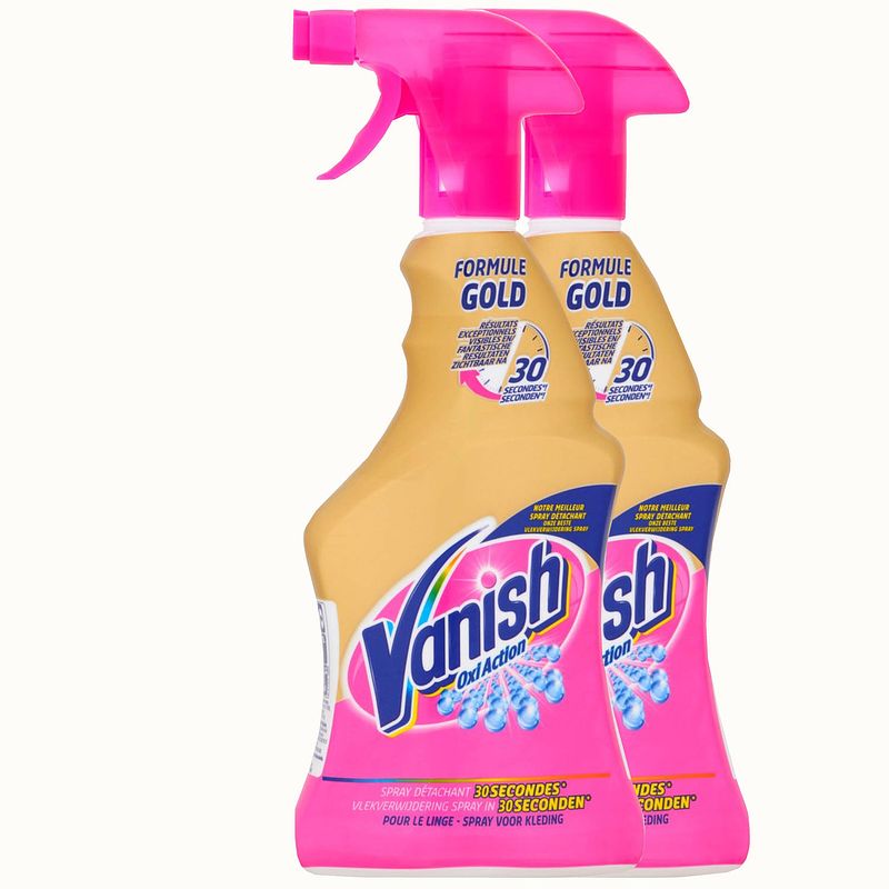 Foto van Vanish oxi action gold vlekverwijderaar spray - 2x500ml