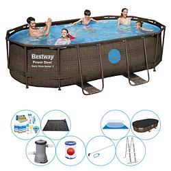 Foto van Bestway power steel swim vista ovaal 427x250x100 cm - zwembad comfort pakket