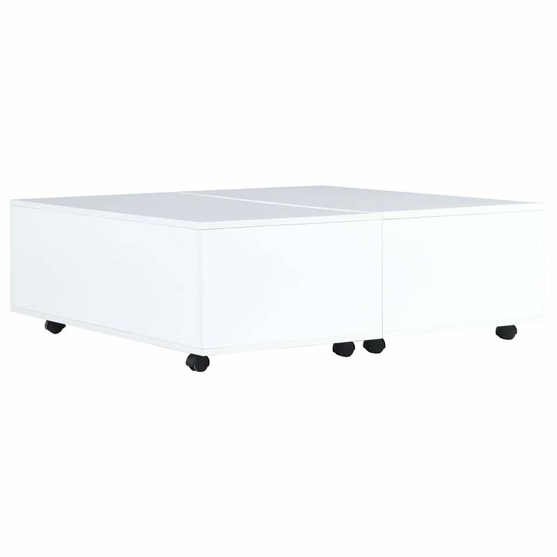 Foto van Vidaxl salontafel 100x100x35 cm hoogglans wit