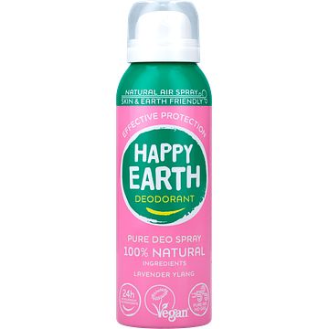 Foto van Happy earth pure deo spray lavender ylang