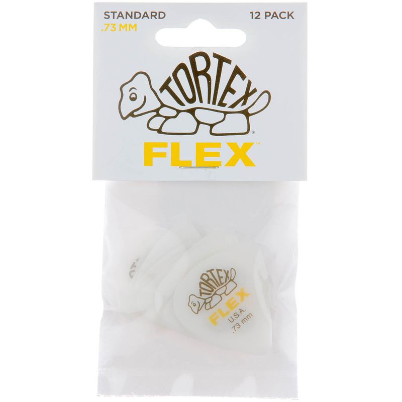 Foto van Dunlop tortex flex standard plectrums 0.73 mm (12 stuks)