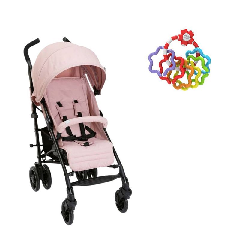 Foto van Chicco bundel - buggy liteway 4 - blossom & rammelaar - regenboog speelringen